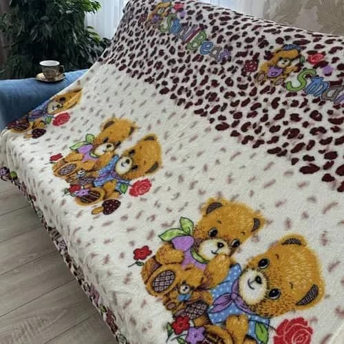 Плед детский с мишками 180x200 см-0