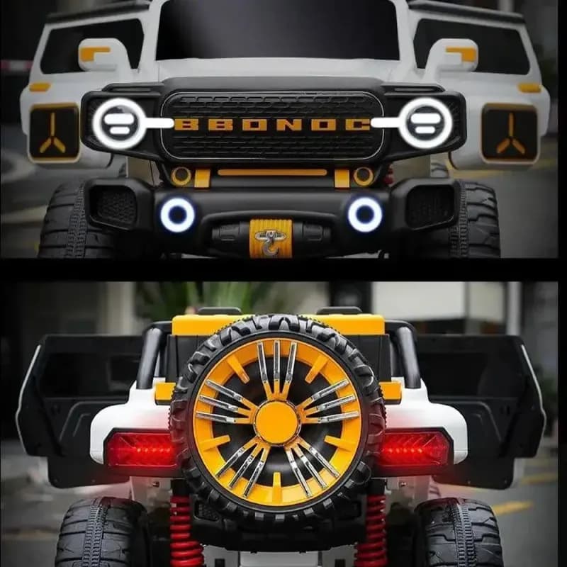 Электромобиль Джип детский Bambi M Белый-8