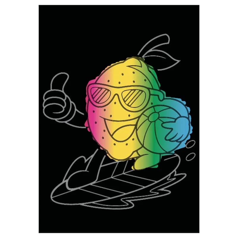 Гравюра градиентная «Авокадо и Лимон» — сотвори яркий шедевр!-4