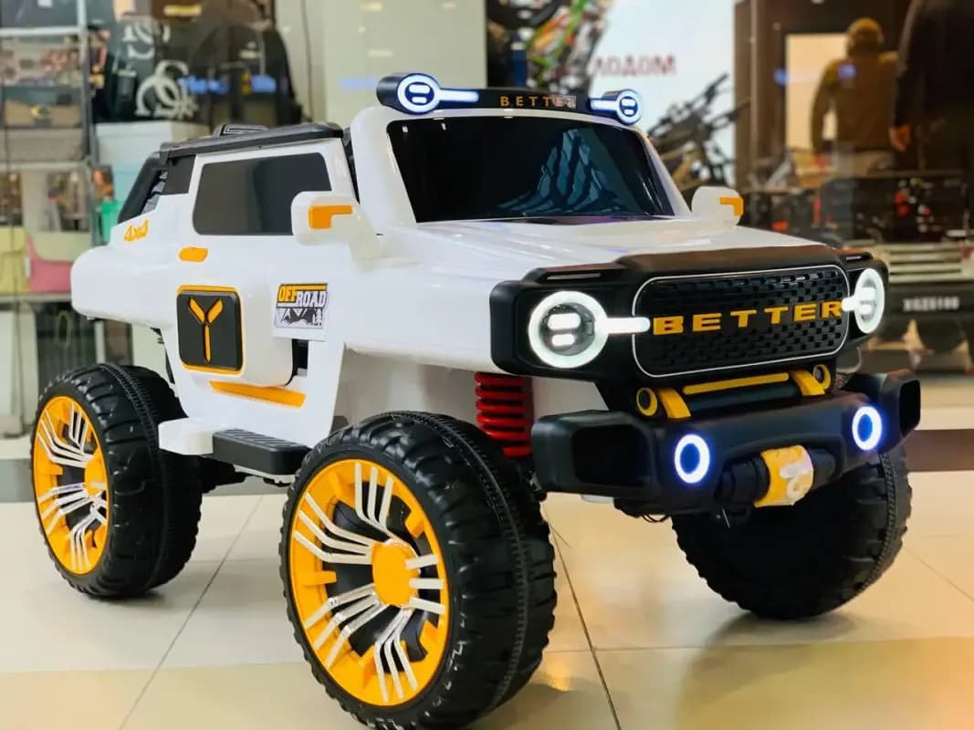 Электромобиль Джип детский Bambi M Белый-3