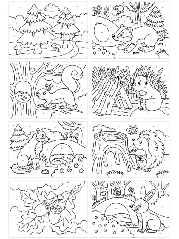 Раскраска «Мульти-Пульти» в лесу-3