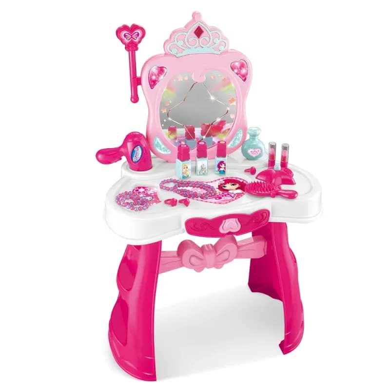 Музыкальный макияжный столик "Гламурный розовый" — волшебный мир красоты и игры-0
