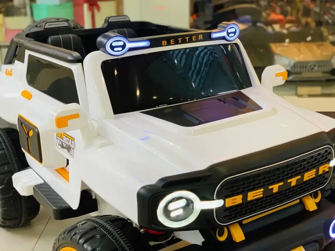 Электромобиль Джип детский Bambi M Белый-7