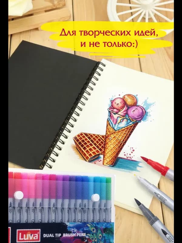 Набор двусторонних маркеров для рисования 36 шт-4