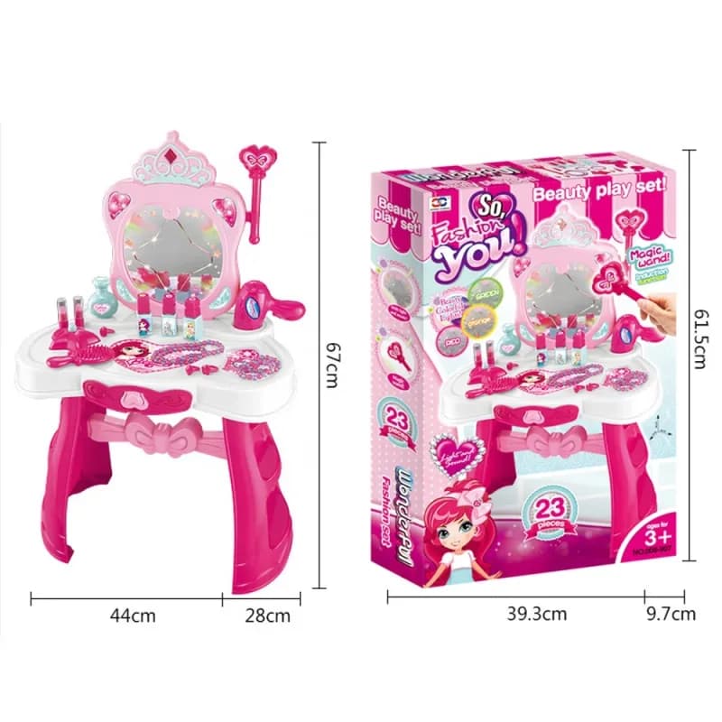 Музыкальный макияжный столик "Гламурный розовый" — волшебный мир красоты и игры-3