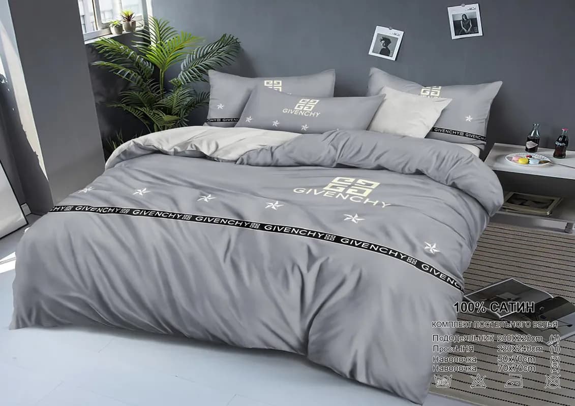 Комплект постельного белья GIVENCHY (сатин, евро)-0