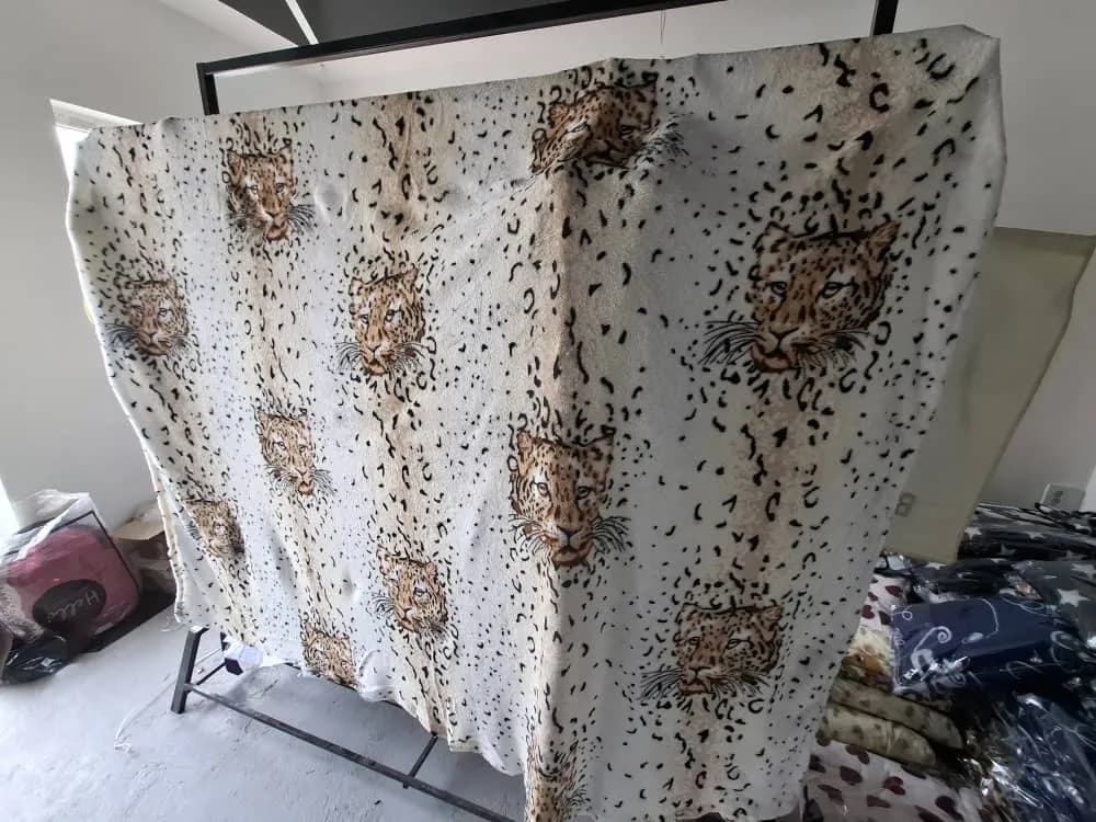 Плед флисовый 180x200 леопард-3