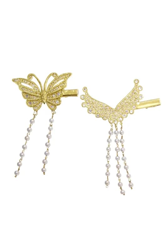 Металлическая заколка для волос крылья-0