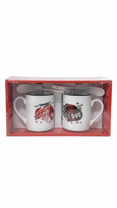 Подарочный набор кружек «LOVE» — для влюблённых сердец-0