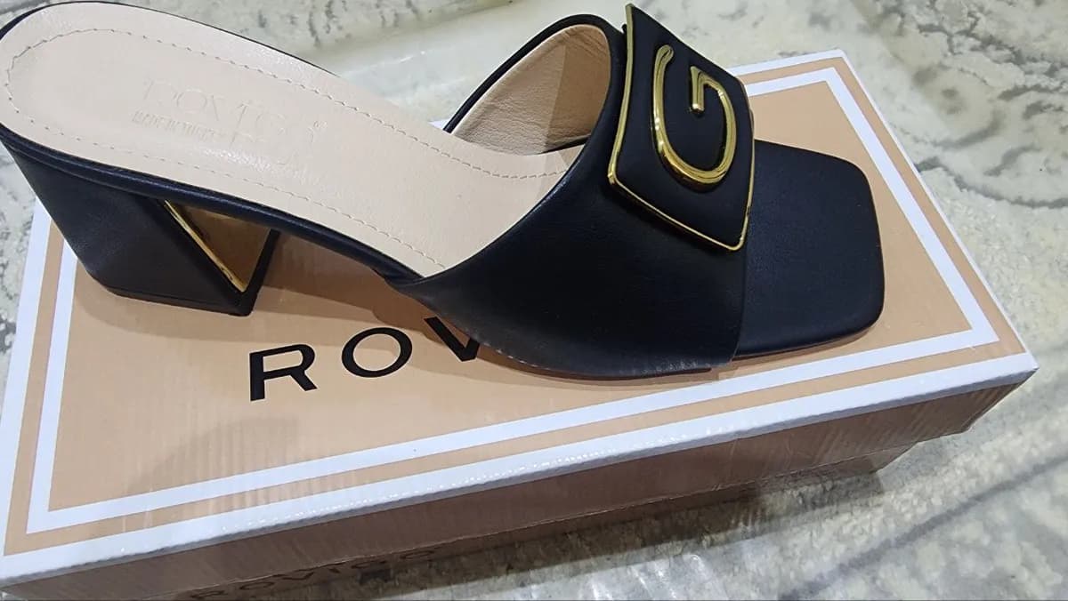 Женские шлёпанцы ROVIGO с пряжкой G, Турция-1