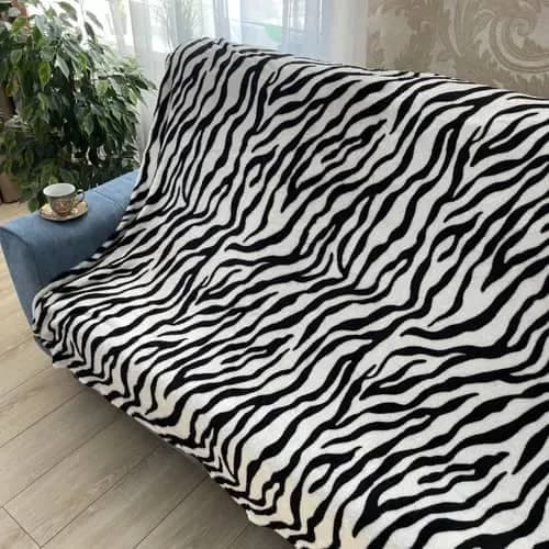 Плед флисовый Зебра - 180×200 см-2