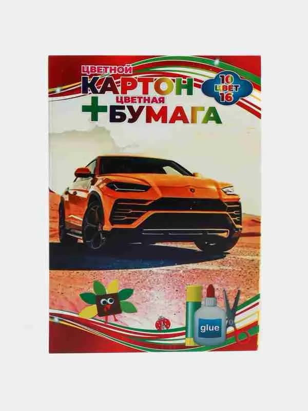 Набор цветного картона и бумаги Hatber -0