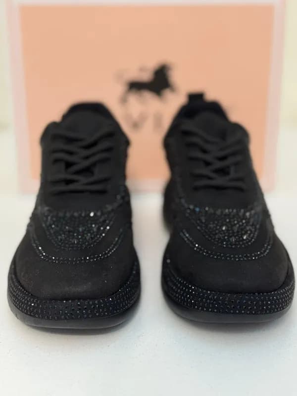 Женские кроссовки ROVIGO с чёрными стразами, Турция-2