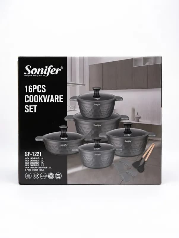 Набор кухонной посуды Sonifer SF-1221, 16 предметов-0
