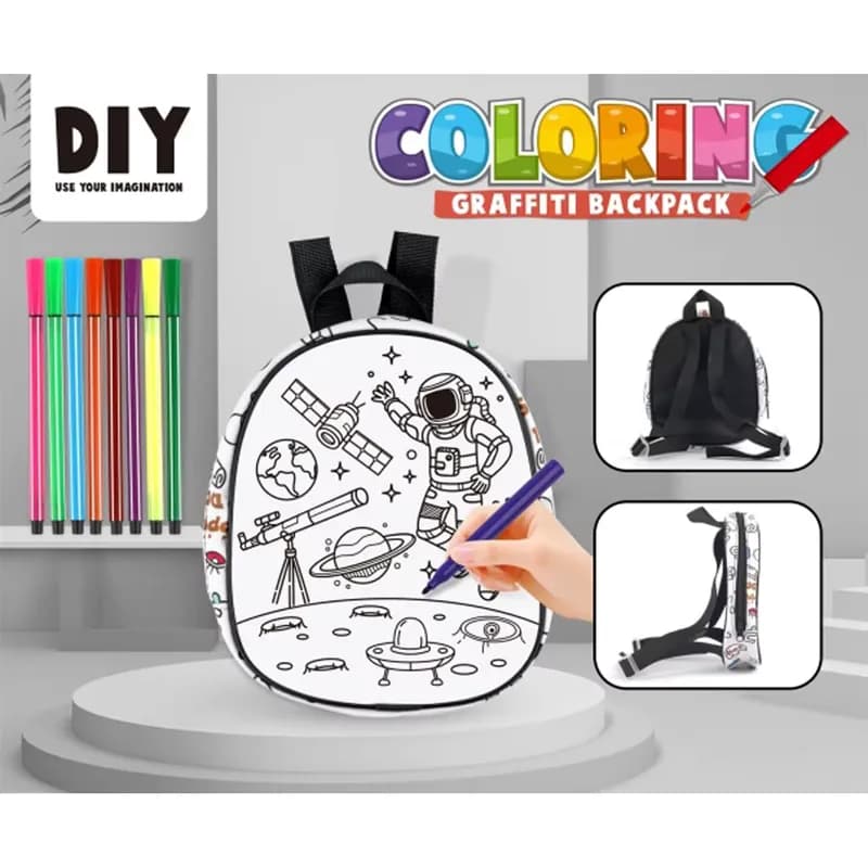 Рюкзак-раскраска (DIY Coloring Graffiti Backpack) -0