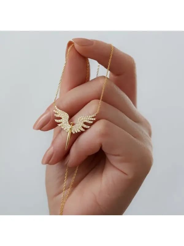 Кулон "Крылья" - нержавеющая сталь-4