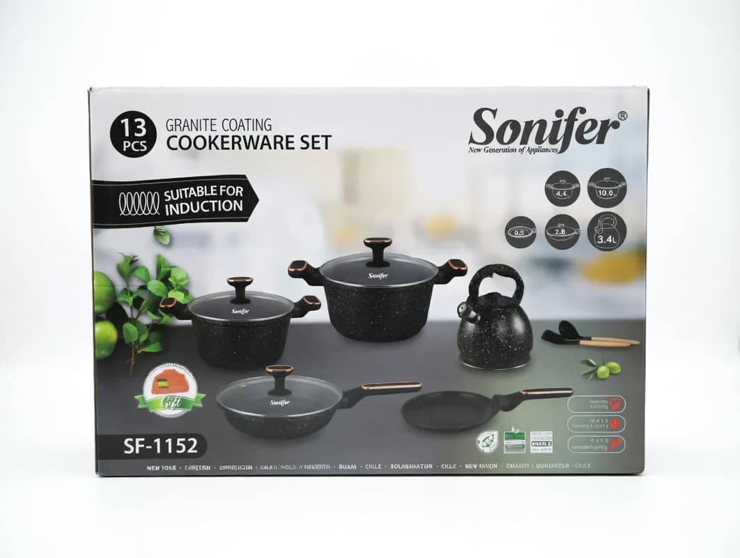 Набор кухонной посуды Sonifer SF-1152, 13 предметов