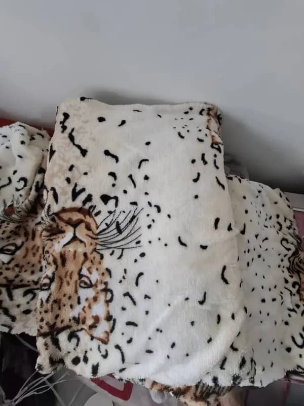 Плед флисовый 180x200 леопард-2