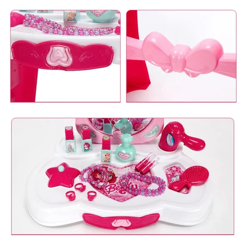 Музыкальный макияжный столик "Гламурный розовый" — волшебный мир красоты и игры-1