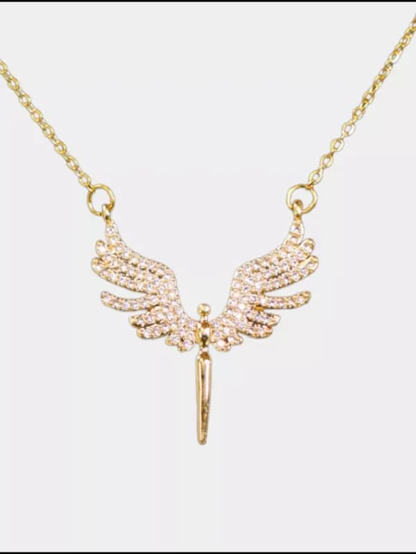 Кулон "Крылья" - нержавеющая сталь-0