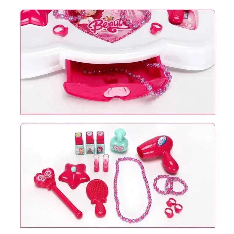 Музыкальный макияжный столик "Гламурный розовый" — волшебный мир красоты и игры-2