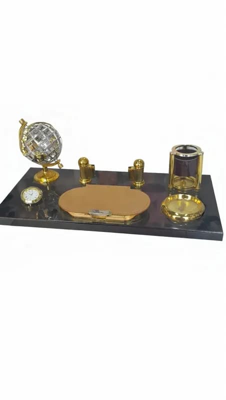 Настольный набор «Глобус и Часы» — роскошь и порядок на вашем столе