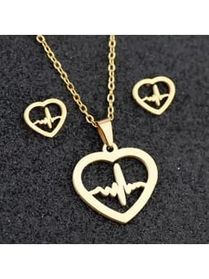 Стальной комплект украшений "Ритм"-0