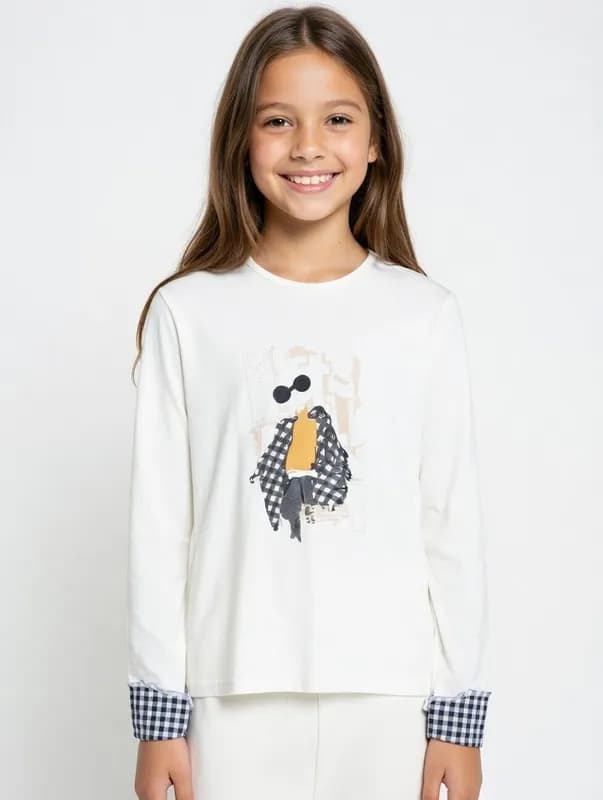 Лонгслив «Девочка в пальто»-2