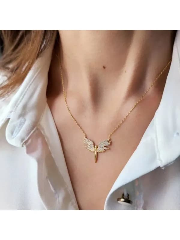 Кулон "Крылья" - нержавеющая сталь-3