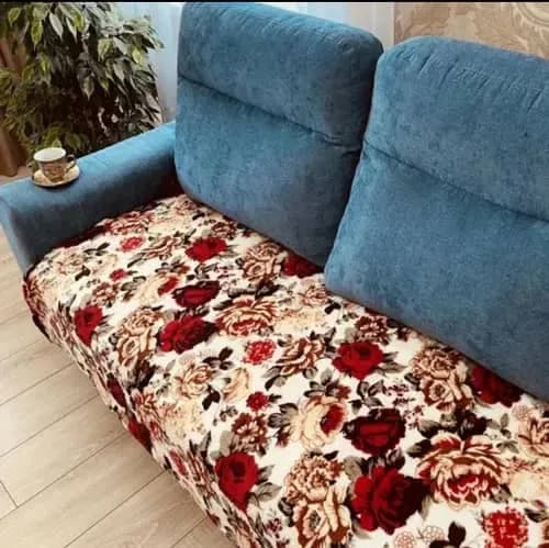 Плед евро флисовый цветы 180х200 см Розы-0