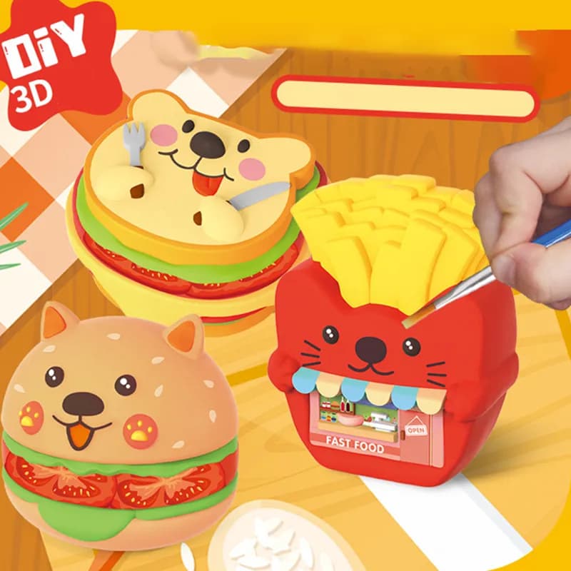 Набор для раскрашивания «Fast Food» — лепи, раскрашивай, играй!-3