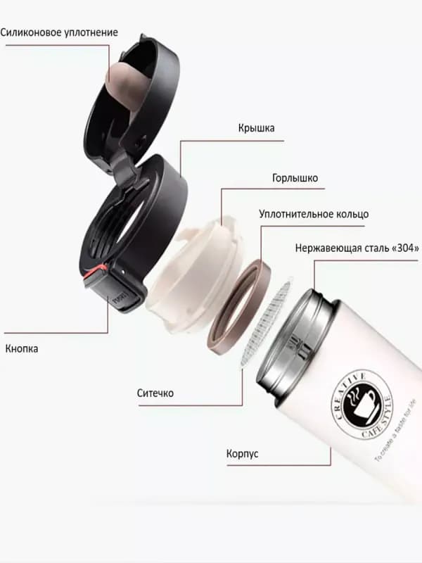 Термокружка CAKA с ситечком, 380 мл-6