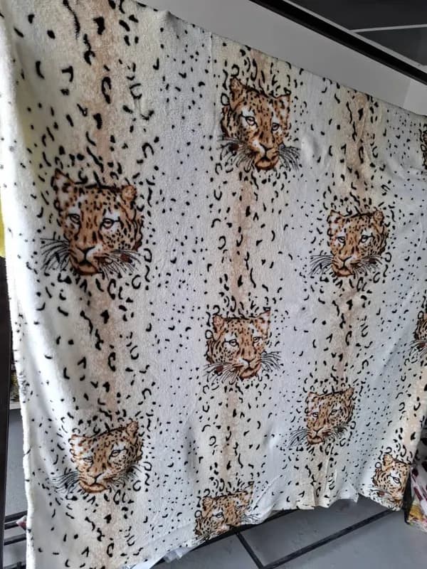 Плед флисовый 180x200 леопард-4