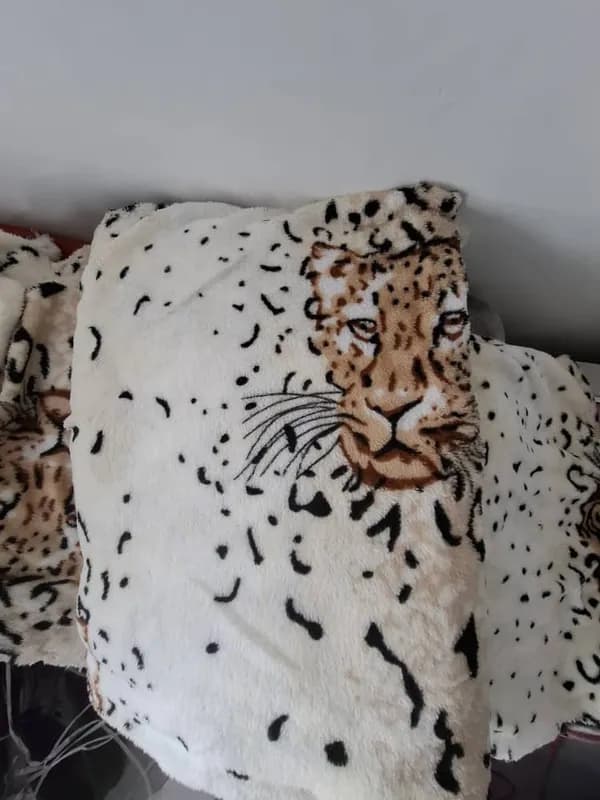 Плед флисовый 180x200 леопард-1