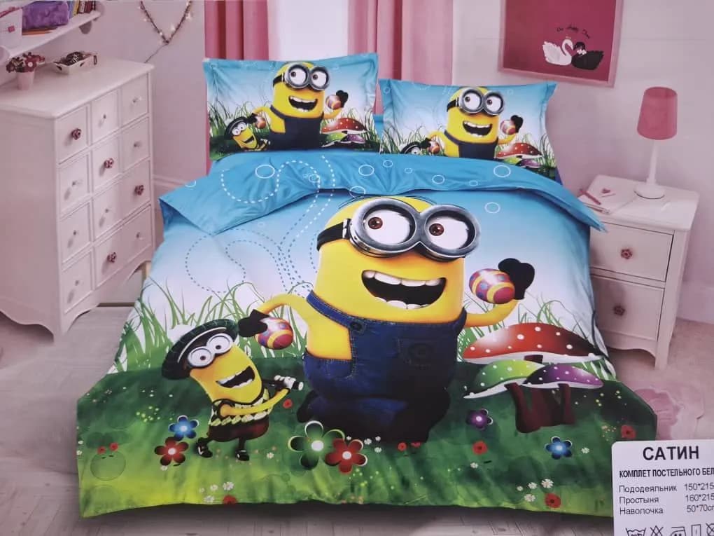 Комплект постельного белья с одеялом Миньоны-0