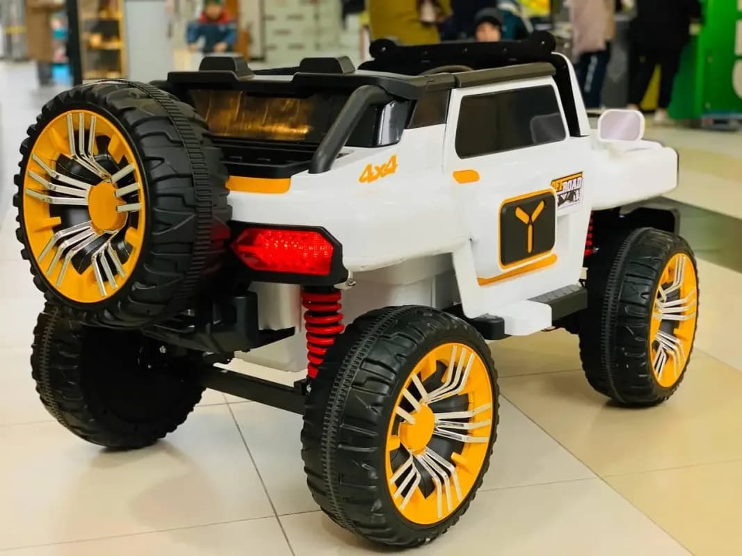 Электромобиль Джип детский Bambi M Белый-4