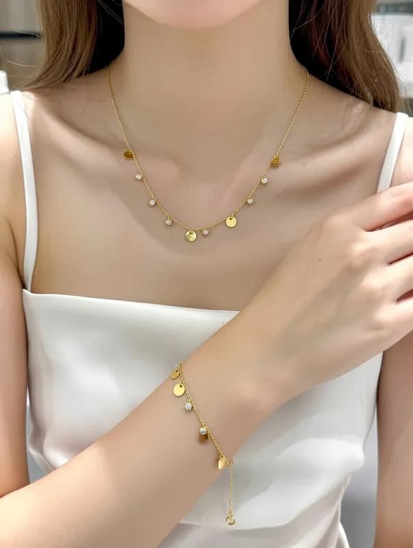 Набор украшений — ожерелье и браслет-1