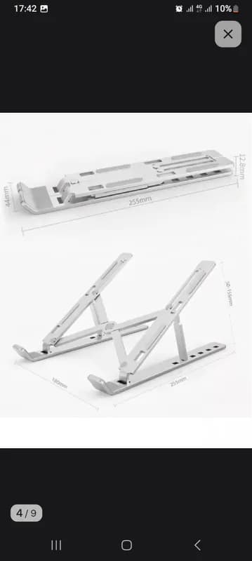 Складная алюминиевая подставка для ноутбука, 6 уровней высоты-1