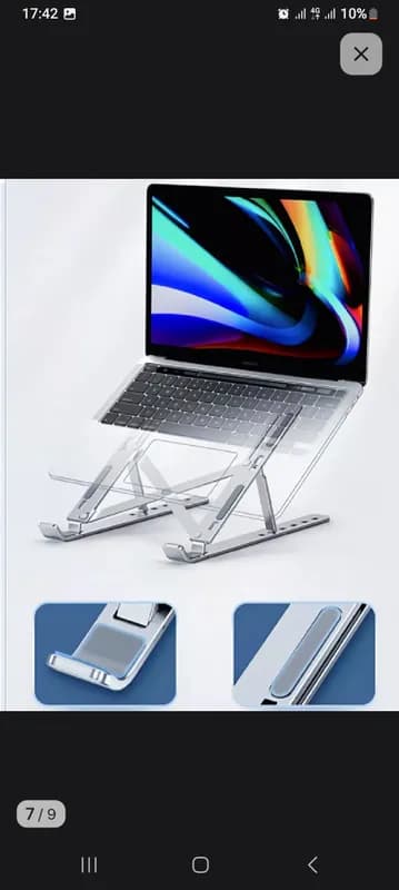 Складная алюминиевая подставка для ноутбука, 6 уровней высоты-3