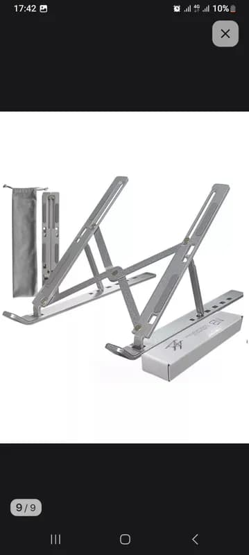 Складная алюминиевая подставка для ноутбука, 6 уровней высоты-5