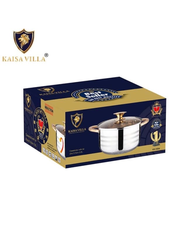 Кастрюля Kaisa Villa с крышкой 5,8 л-2