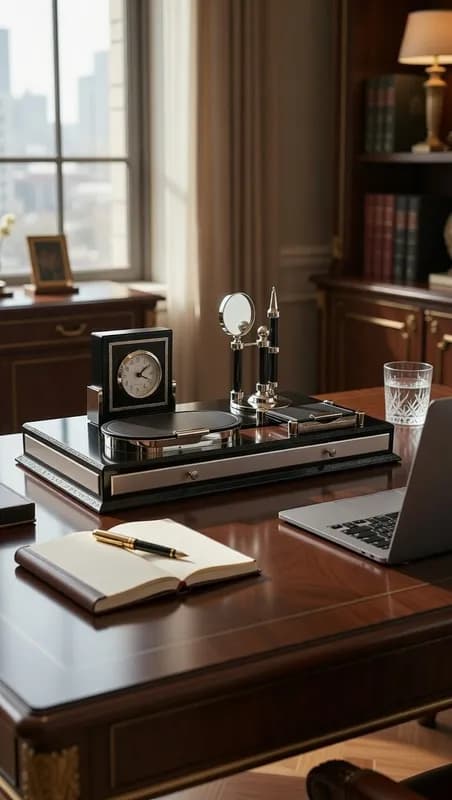 Настольный набор с часами — стиль и порядок на вашем рабочем столе-4