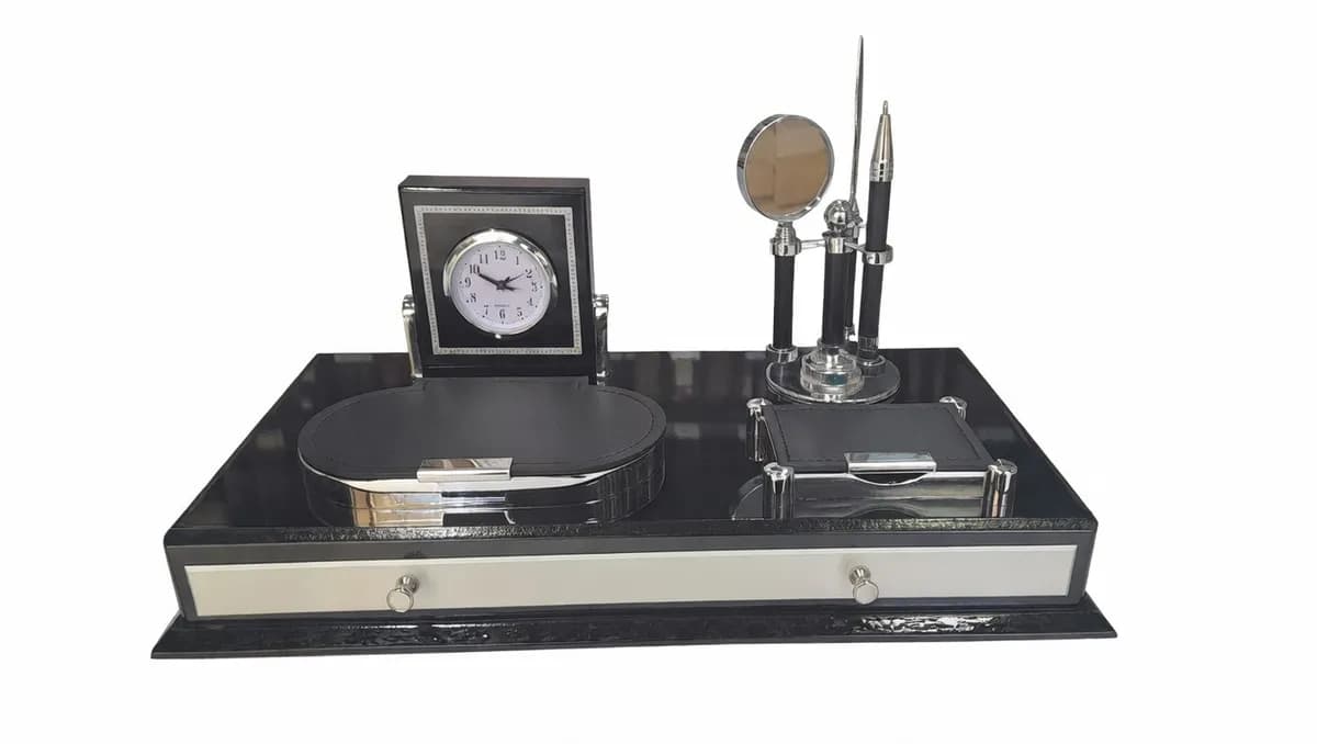 Настольный набор с часами — стиль и порядок на вашем рабочем столе-0