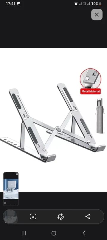 Складная алюминиевая подставка для ноутбука, 6 уровней высоты-0